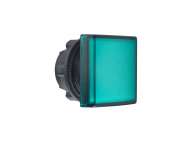 Schneider Electric Kvadratna zelena glava signalne lampice Ø22 ravna sočiva za integrisan LED;ZB5CV033