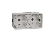 Schneider Electric Mureva Styl - nadgradna kutija - dvostruka horizontalna - bela;MUR39914