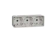 Schneider Electric Mureva Styl - nadgradna kutija - trostruka horizontalna - bela;MUR39913