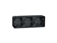 Schneider Electric Mureva Styl - nadgradna kutija - trostruka horizontalna - siva;MUR37713