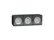 Schneider Electric Mureva Styl - utičnica - 16A - 2P + E - poklopac - siva;MUR36038