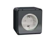 Schneider Electric Mureva Styl - utičnica - 16A - 2P + E - poklopac - siva;MUR36731