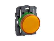 Schneider Electric Narandžasta kompl. signalna lampica Ø22 ravna sočiva za BA9s sijalicu 250V;XB5AV65