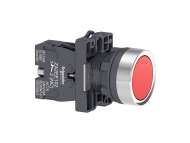 Schneider Electric Okrugli crveni taster Ø 22 - flush spring return - 1NC;XA2EA42