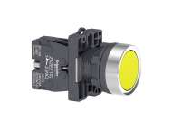 Schneider Electric Okrugli žuti taster Ø 22 - flush spring return - 1NO;XA2EA51