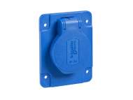 Schneider Electric PratiKa utičnica - plava - 2P + E - 10/16 A - 250 V - šuko - IP54 - ugradna ; PKS61B