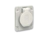 Schneider Electric PratiKa utičnica - siva - 2P + E - 10/16 A - 250 V - šuko - IP54 - ugradna-bočna ; PKS62G