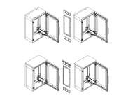 Schneider Electric Set horizontalnog spajanja ormana za PLA orman V750xD620 mm - IP55 - bez krova ; NSYMUPLA76G