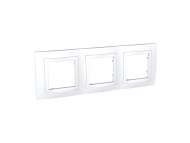 Schneider Electric Unica Basic - dekorativni ram - trostruki, H71 - beli/beli;MGU2.006.18