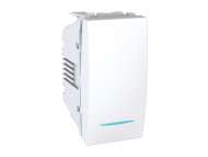 Schneider Electric Unica - jednopolni prekidač - 10 AX 250 VAC - 1 m - lokator - beli;MGU3.101.18N