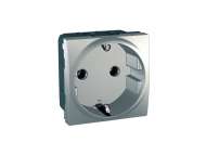 Schneider Electric Unica Top/Class - 1 utičnica - 2P+E, šuko - 2 m - aluminijum;MGU3.036.30