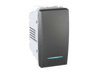 Schneider Electric Unica Top/Class - jednopolni prekidač - 10 AX 250 VAC - 1 m - grafit;MGU3.101.12N