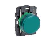 Schneider Electric Zelena kompletna signalna lampica Ø22 ravna sočiva sa integrisanim LED 24V;XB5AVB3