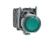 Schneider Electric Zeleni udubljeni kompl. svetleći taster Ø22 sa povratkom 1NO+1NC 220..240V;XB4BW33M5