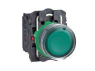 Schneider Electric Zeleni udubljeni kompl. svetleći taster Ø22 sa povratkom 1NO+1NC 220..240V;XB5AW3345